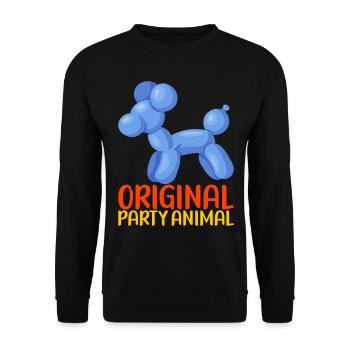 Balloon Animal Balloon Twisting - Unisex Sweatshirt - black - Front - Alina (178cm) & Michal (187cm)
