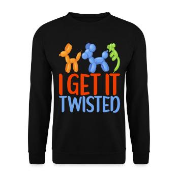 Balloon Animal Balloon Twisting - Unisex Sweatshirt - black - Front - Alina (178cm) & Michal (187cm)