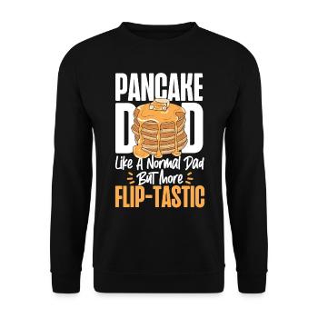 Amateur de crêpes Enfants Papa Crêpe Papa - Sweat-shirt Unisexe - noir - Devant - Alina (178cm) & Michal (187cm)
