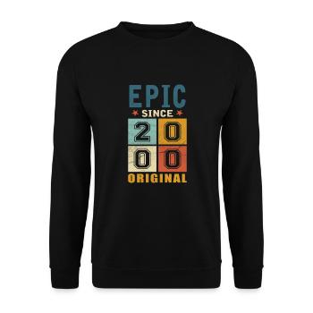 2000 Birthday Epic since - Unisex Sweatshirt - black - Front - Alina (178cm) & Michal (187cm)