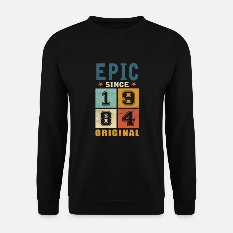 1984 Birthday Epic since - Unisex Sweatshirt - black