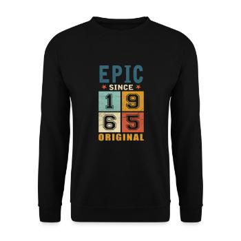 1965 Anniversaire épique depuis - Sweat-shirt Unisexe - noir - Devant - Alina (178cm) & Michal (187cm)