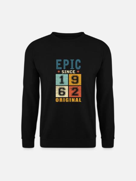 1962 Birthday Epic since - Unisex Sweatshirt - black
