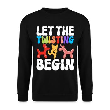Balloon Animal Balloon Twisting - Unisex Sweatshirt - black - Front - Alina (178cm) & Michal (187cm)