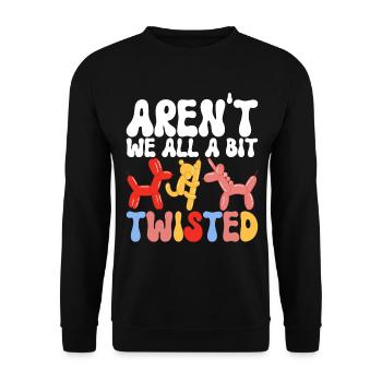 Balloon Animal Balloon Twisting - Unisex Sweatshirt - black - Front - Alina (178cm) & Michal (187cm)