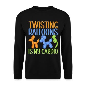 Balloon Animal Balloon Twisting - Unisex Sweatshirt - black - Front - Alina (178cm) & Michal (187cm)