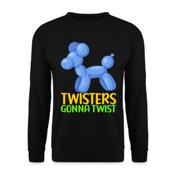 Balloon Animal Balloon Twisting - Unisex Sweatshirt - black - Front - Alina (178cm) & Michal (187cm)