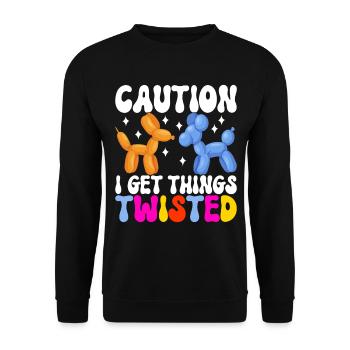 Balloon Animal Balloon Twisting - Unisex Sweatshirt - black - Front - Alina (178cm) & Michal (187cm)