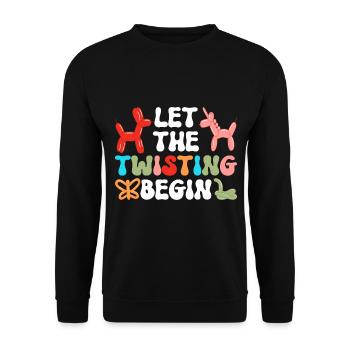 Balloon Animal Balloon Twisting - Unisex Sweatshirt - black - Front - Alina (178cm) & Michal (187cm)