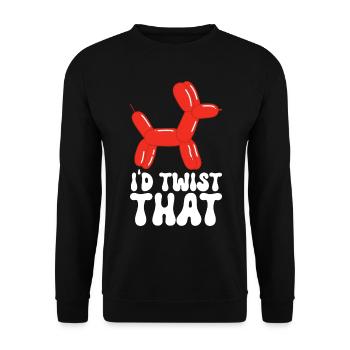 Balloon Animal Balloon Twisting - Unisex Sweatshirt - black - Front - Alina (178cm) & Michal (187cm)