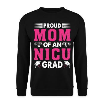 Proud Mom of an Nicu Graduate Grad Nicu Mom - Unisex Sweatshirt - black - Front - Alina (178cm) & Michal (187cm)