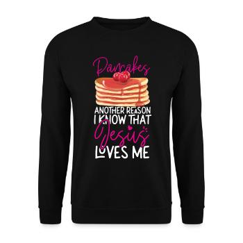 Amoureux des crêpes Enfants Jésus Foi - Sweat-shirt Unisexe - noir - Devant - Alina (178cm) & Michal (187cm)