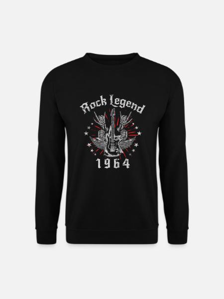 1964 Birthday Rock Legends Guitar - Unisex Sweatshirt - black