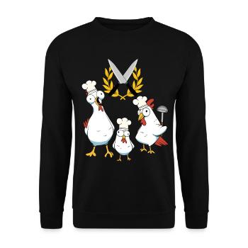 Amateur Cooks Chickens Poultry Cook Restaurant Local - Unisex Sweatshirt - black - Front - Alina (178cm) & Michal (187cm)