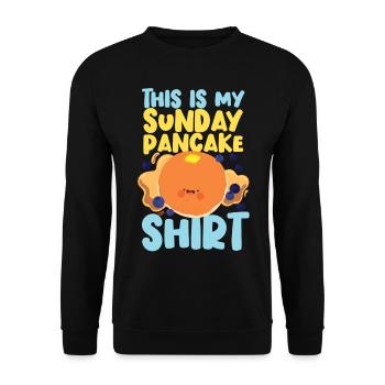 Les enfants amateurs de crêpes c’est mon - Sweat-shirt Unisexe - noir - Devant - Alina (178cm) & Michal (187cm)