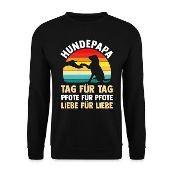Chien Propriétaire De Chien Papa Chien - Sweat-shirt Unisexe - noir - Devant - Alina (178cm) & Michal (187cm)