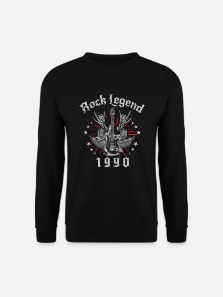 1990 Birthday Rock Legends Guitar - Unisex Sweatshirt - black