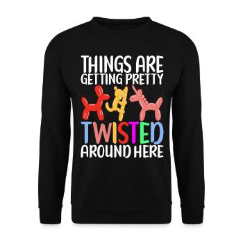 Balloon Animal Balloon Twisting - Unisex Sweatshirt - black - Front - Alina (178cm) & Michal (187cm)