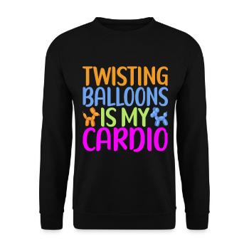 Balloon Animal Balloon Twisting - Unisex Sweatshirt - black - Front - Alina (178cm) & Michal (187cm)