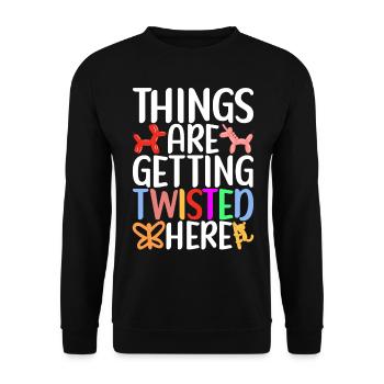 Balloon Animal Balloon Twisting - Unisex Sweatshirt - black - Front - Alina (178cm) & Michal (187cm)