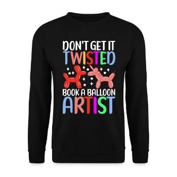 Balloon Animal Balloon Twisting - Unisex Sweatshirt - black - Front - Alina (178cm) & Michal (187cm)