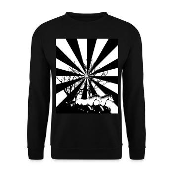 Fantasy Wildpferde Pferd Pferde Pony - Unisex Pullover - Schwarz - Vorne - Alina (178cm) & Michal (187cm)