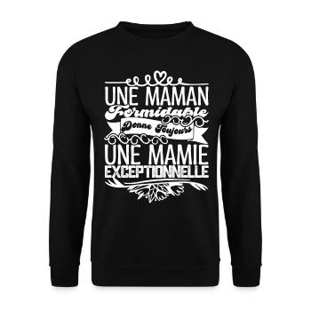 Grandma Gift- An Exceptional Granny. - Unisex Sweatshirt - black - Front - Alina (178cm) & Michal (187cm)