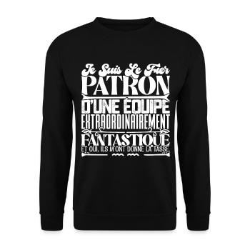 Proud of an Amazing Team Funny Job - Unisex Sweatshirt - black - Front - Alina (178cm) & Michal (187cm)