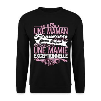 VNFEEB24Grandma Gift- An Exceptional Granny - Unisex Sweatshirt - black - Front - Alina (178cm) & Michal (187cm)