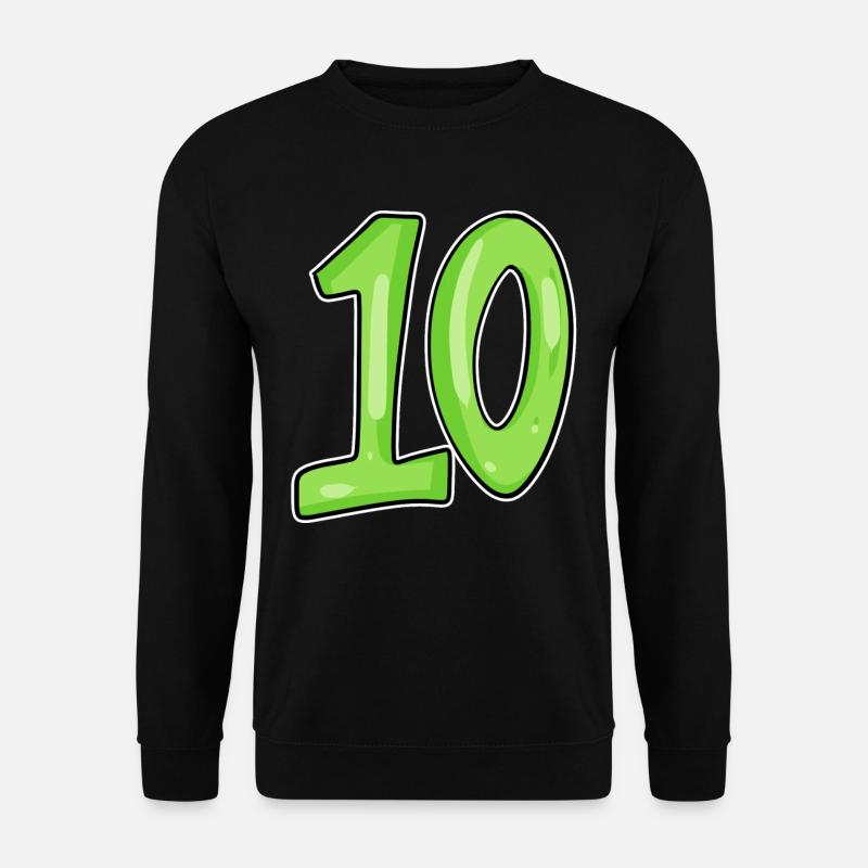 Dix numéros 10 Nombre - Sweat-shirt Unisexe - noir