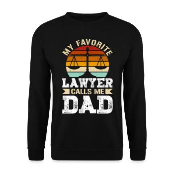 Mon avocat préféré m’appelle papa avocat cadeaux - Sweat-shirt Unisexe - noir - Devant - Alina (178cm) & Michal (187cm)