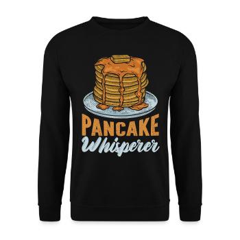 Pancake Lover Kids Pancake - Unisex Sweatshirt - black - Front - Alina (178cm) & Michal (187cm)