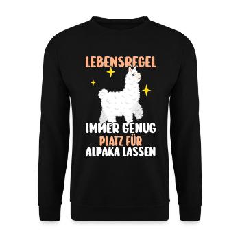 Alpaga - Sweat-shirt Unisexe - noir - Devant - Alina (178cm) & Michal (187cm)