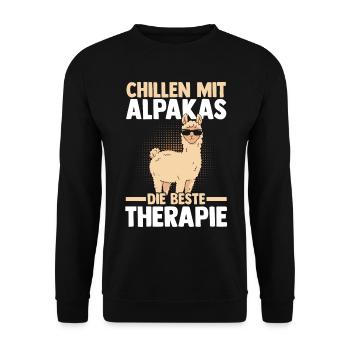 Alpaga - Sweat-shirt Unisexe - noir - Devant - Alina (178cm) & Michal (187cm)