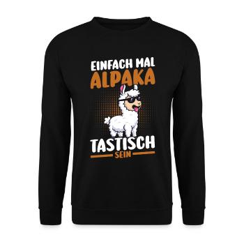 Alpaga - Sweat-shirt Unisexe - noir - Devant - Alina (178cm) & Michal (187cm)