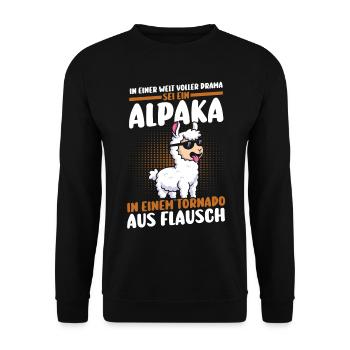 Alpaka - Unisex Pullover - Schwarz - Vorne - Alina (178cm) & Michal (187cm)