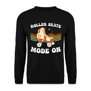 Roller Skate Mode On - Roller Skates Roller Skatin - Unisex Pullover - Schwarz - Vorne - Alina (178cm) & Michal (187cm)