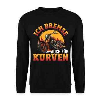 Motorcycle, Motorcycle Helmet, Motorcycle Clothing, Best - Unisex Sweatshirt - black - Front - Alina (178cm) & Michal (187cm)