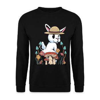 Lièvre, Lapin, Animaux De La Forêt, Rongeur, Nature, Automne - Sweat-shirt Unisexe - noir - Devant - Alina (178cm) & Michal (187cm)