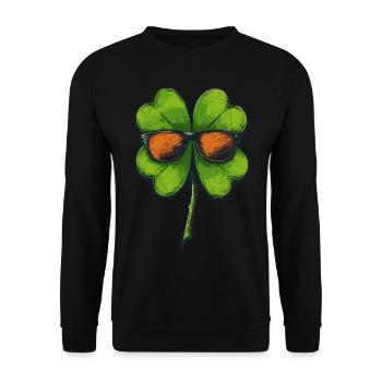 Shamrock Lunettes de soleil Shamrock Saint Patrick - Sweat-shirt Unisexe - noir - Devant - Alina (178cm) & Michal (187cm)
