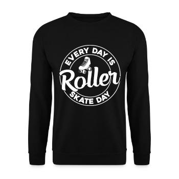 Chaque jour est la journée du patin à roulettes - Roller Skating Rol - Sweat-shirt Unisexe - noir - Devant - Alina (178cm) & Michal (187cm)