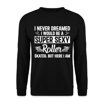 Patins à roulettes Roller Skating - Super Sexy Roller S - Sweat-shirt Unisexe - noir - Devant - Alina (178cm) & Michal (187cm)