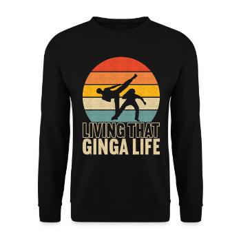 Capoeira Capoeirista - Unisex Sweatshirt - black - Front - Alina (178cm) & Michal (187cm)