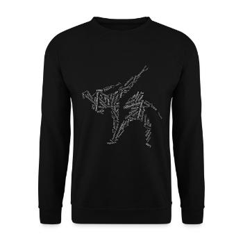 Capoeira Capoeirista - Sweat-shirt Unisexe - noir - Devant - Alina (178cm) & Michal (187cm)