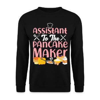 Pancake Lover Kids Assistant To - Unisex Pullover - Schwarz - Vorne - Alina (178cm) & Michal (187cm)