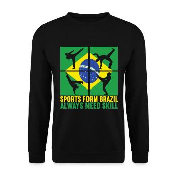 Capoeira Capoeirista - Unisex Sweatshirt - black - Front - Alina (178cm) & Michal (187cm)