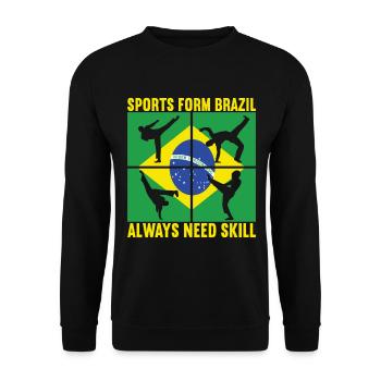 Capoeira Capoeirista - Unisex Pullover - Schwarz - Vorne - Alina (178cm) & Michal (187cm)
