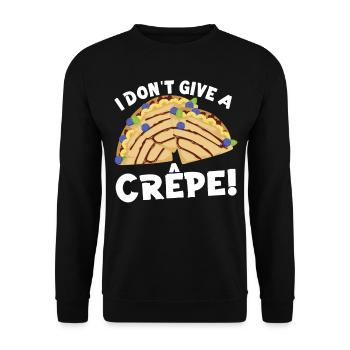 Pancake Lover Kids Pun I Don't - Unisex Sweatshirt - black - Front - Alina (178cm) & Michal (187cm)