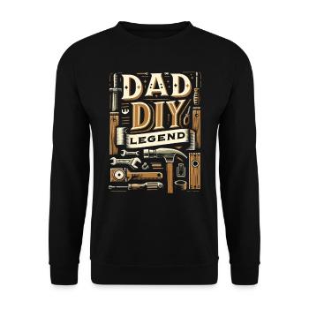 Fête des pères papa bricolage légende papa papa - Sweat-shirt Unisexe - noir - Devant - Alina (178cm) & Michal (187cm)