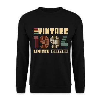 Original 1994 Vintage Vintage Birthday Gift - Unisex Sweatshirt - black - Front - Alina (178cm) & Michal (187cm)
